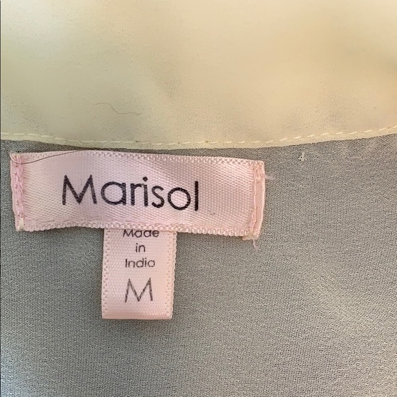 Pale yellow sheer blouse. Size M - Picture 4 of 5